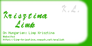 krisztina limp business card